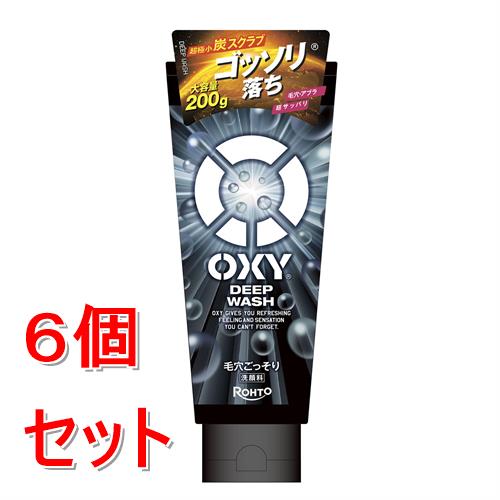 《セット販売》 ロート製薬 オキシー ディープウォッシュ 大容量 (200g)×6個セット 洗顔