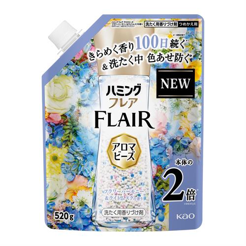 花王 ハミングフレア　アロマビーズ　フラワーハーモニー＆ライトムスクの香り　つめかえ用　５２０ｇ