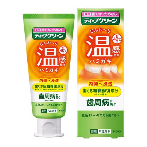 花王 ディープクリーン 薬用温感ハミガキ (85g) 歯みがき 和漢ゆず ハーブの香味 歯周 虫歯 歯槽膿漏
