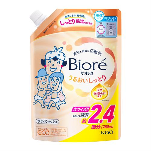 花王 ビオレU うるおいしっとり つめかえ用 780ml ボディケア 全身洗浄料 フローラルフルーティの香り 石鹸 風呂 体