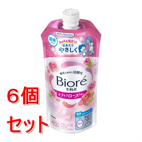 《セット販売》 花王 ビオレU キラキラローズの香り つめかえ用 320ml×6個セット