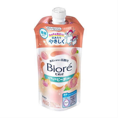 花王 ビオレU ぴちぴちピーチの香り つめかえ用 320ml ボディケア 全身洗浄料 biore 石鹸 風呂 体