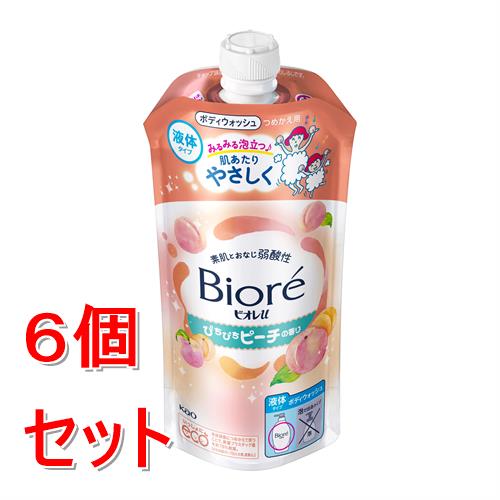 《セット販売》 花王 ビオレＵ　ぴちぴちピーチの香り　つめかえ用　３２０ｍｌ×6個セット