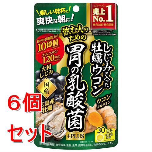 《セット販売》 井藤漢方製薬 しじみ牡蠣ウコン 胃の乳酸菌+PLUS 90粒×6個セット※軽減税率対象商品