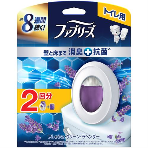 P&G ファブリーズトイレ用消臭剤プレミアムシリーズ＋抗菌フレッシュクリーンラベンダー　本体＋かえ　２個