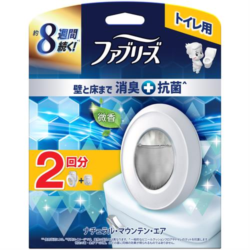 P&G ファブリーズトイレ用消臭剤プレミアムシリーズ＋抗菌ナチュラルマウンテンエア　本体＋つめかえ　２個