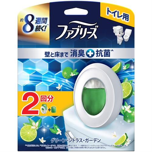 P&G ファブリーズトイレ用消臭剤プレミアムシリーズ＋抗菌グリーンシトラスガーデン　本体＋つめかえ　２個