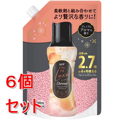 《セット販売》 P&Gジャパン レノアオードリュクスアロマジュエル エターナルホワイトムスク&アプリコットの香りつめかえ超特大 (1300mL)×6個セット