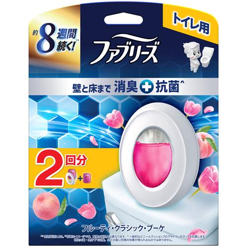 P&G ファブリーズトイレ用消臭剤プレミアムシリーズ+抗菌フルーティークラシックブーケ 本体+かえ 2個