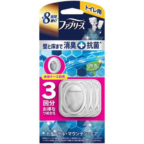 P&G ファブリーズトイレ用消臭剤プレミアムシリーズ+抗菌ナチュラルマウンテンエア　つめかえ　3個パック