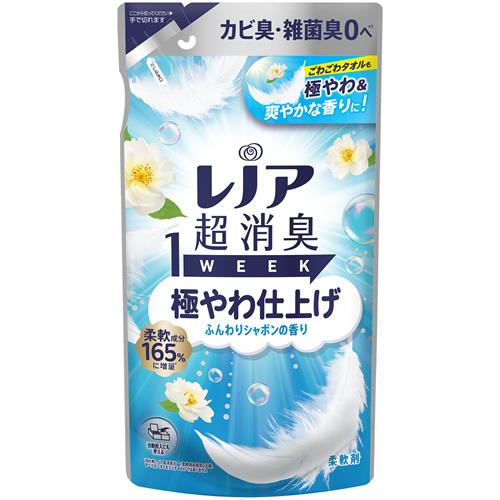 P&G レノア超消臭1week極やわ仕上げふんわりシャボンの香りつめかえ用 (340mL) 柔軟剤 仕上げ剤 消臭 防臭