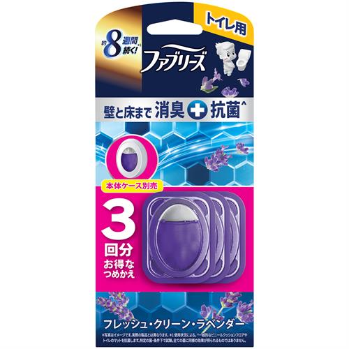 P&G ファブリーズトイレ用消臭剤プレミアムシリーズ+抗菌フレッシュクリーンラベンダー　つめかえ　3個パック
