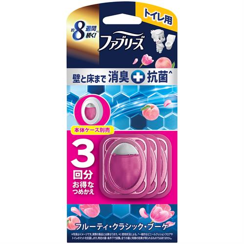 P&G ファブリーズトイレ用消臭剤プレミアムシリーズ+抗菌フルーティークラシックブーケ　つめかえ　3個パック