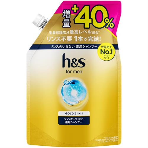 P&G h&sformenゴールド2in1SPつめかえ1.4倍(420g) リンスインシャンプー【医薬部外品】