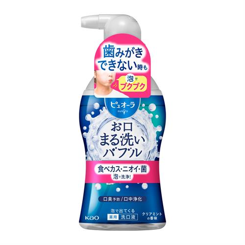 花王 ピュオーラ 泡で出てくる洗口液 クリアミント 180ml オーラルケア 口臭 歯周病 デンタル【医薬部外品】