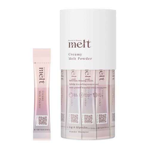 花王 メルト クリーミーメルトパウダー 1gx10 インバスヘアケア シャンプー 合成着色料フリー 風呂 髪 頭皮
