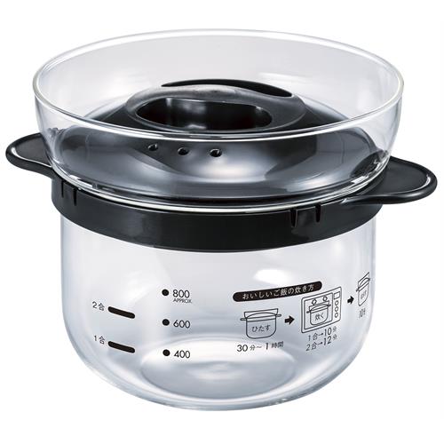 HARIO ガラスのレンジご飯釜1~2合 ハリオ