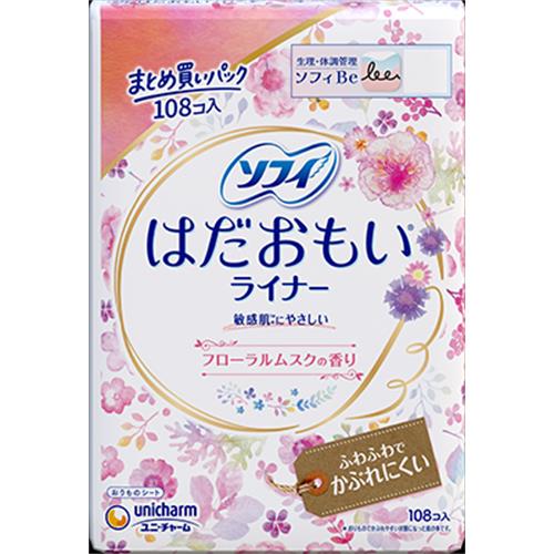 ユニ・チャーム ソフィはだおもいライナーフローラルムスク108枚