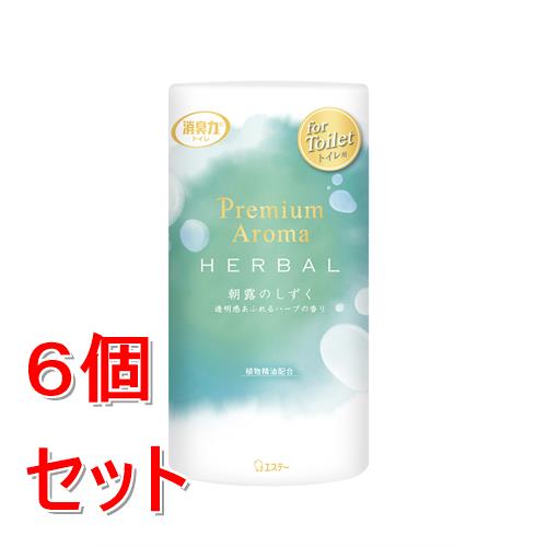 《セット販売》 エステー トイレの消臭力　Premium　Aroma　朝露のしずく　400mL　プレミアムアロマ　あさつゆ×6個セット
