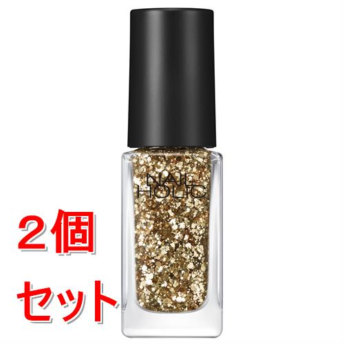 《セット販売》 コーセー ネイルホリック　ラメフレークカラーズ　#046 (5mL)×2個セット　ラメ　速乾仕上げ