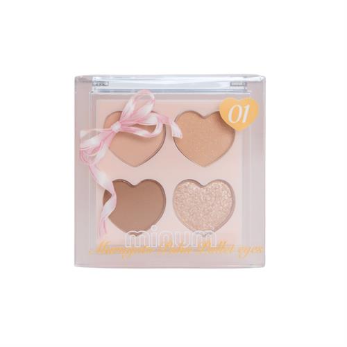 ミニュム　まるごとぷくパレットアイズ　01　はちみつバター　アイシャドウ ラメ アイパレット 齊藤なぎさ