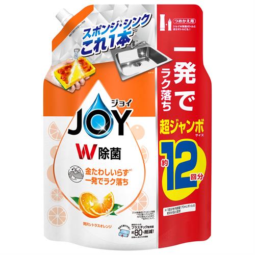 P&G 除菌ジョイコンパクト　贅沢シトラスオレンジの香り　つめかえ超ジャンボサイズ　1550mL