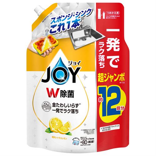 P&G 除菌ジョイコンパクト　贅沢シトラスレモンの香り　つめかえ超ジャンボサイズ　1550mL