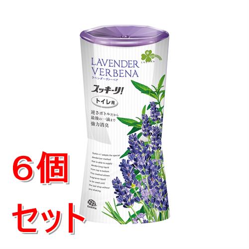《セット販売》 アース製薬 くらしリズム　トイレのスッキーリ　ラベンダーヴァーベナ　400ML×6個セット 逆さボトル 消臭芳香剤