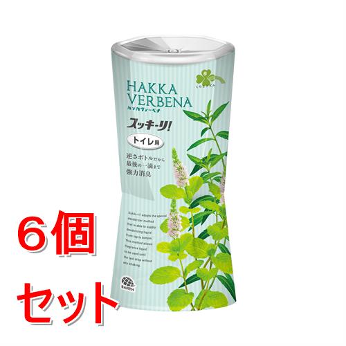《セット販売》 アース製薬 くらしリズム　トイレのスッキーリ　ハッカヴァーベナ　400ML×6個セット 逆さボトル 消臭芳香剤