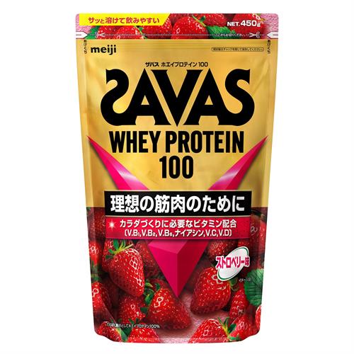 明治　ザバス ホエイプロテイン100 ストロベリー味 450g※軽減税率対象商品