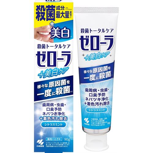 小林製薬 ゼローラ+美白ケア (90g) ハミガキ 歯磨き粉 歯磨き【医薬部外品】