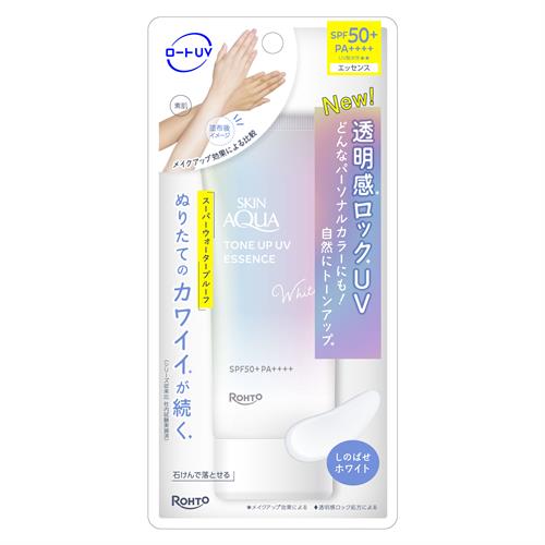 ロート製薬 スキンアクアトーンアップUVエッセンスホワイト (70g)　透明感 SPF50+ PA++++