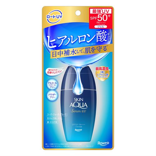 ロート製薬 スキンアクアヒアルロンセラムUV　ヒアルロン酸 無香料 SPF50＋ PA++++ パウダーフリー