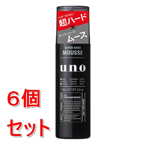 《セット販売》 ファイントゥデイ ウーノ　スーパーハードムース　f　180g×6個セット