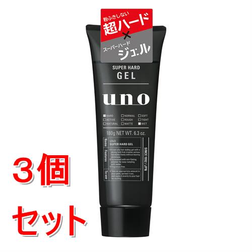 《セット販売》 ファイントゥデイ ウーノ　スーパーハードジェル　f　180g×3個セット