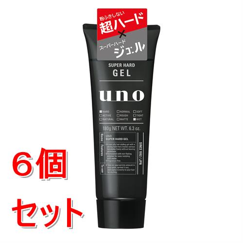 《セット販売》 ファイントゥデイ ウーノ　スーパーハードジェル　f　180g×6個セット