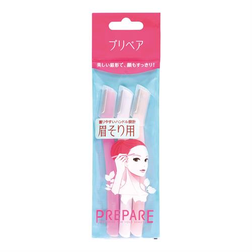 ファイントゥデイ プリペア　眉そり用　3本　コンパクトな刃 しずく型 眉そり用カミソリ