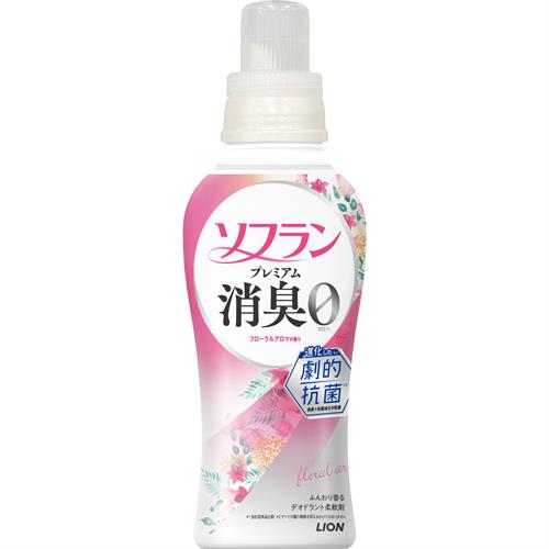 ライオン ソフランプレミアム消臭　フローラルアロマ　本体　480ML 柔軟剤 消臭 防臭