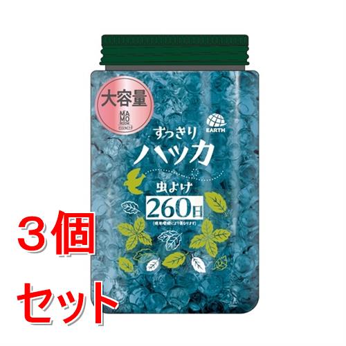 《セット販売》 アース製薬 マモルームエッセンス 虫よけパール 260日用 すっきりハッカ×3個セット 消臭芳香剤 害虫対策 置き型