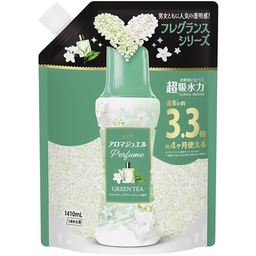 P&G レノア アロマジュエル Perfume お洗濯の香り付けビーズ アロマティックグリーンティーの香り 詰め替え 超特大 (1410mL)