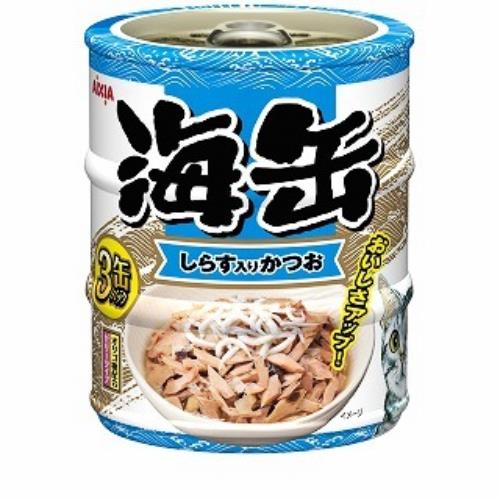 アイシア 海缶ミニ3Pしらす入りかつお180g