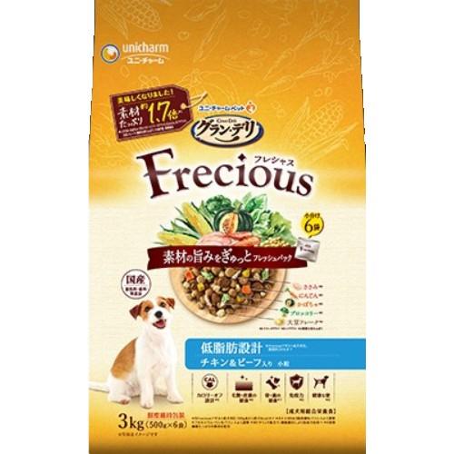 ユニ・チャームペットケア グラン・デリ　Frecious　アダルト成犬用　低脂肪設計　チキン&ビーフ入り3kg(500g×6袋) フレシャス