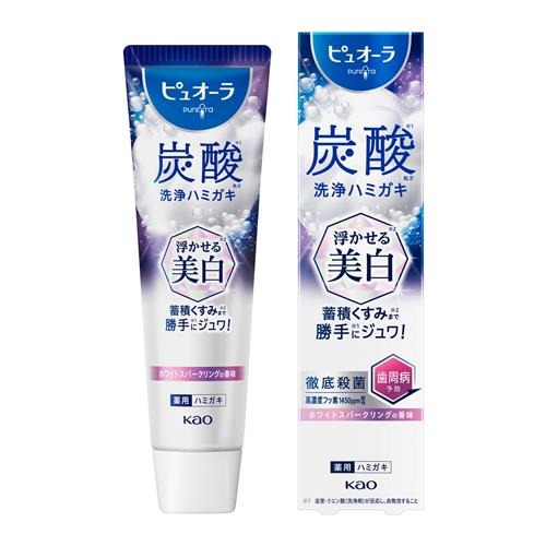 花王 ピュオーラ 炭酸ハミガキ 浮かせる美白 95g【医薬部外品】