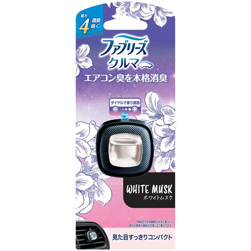P&G ファブリーズ 自動車エアコン送風口用消臭・芳香剤 ホワイトムスクの香り (2.2mL)