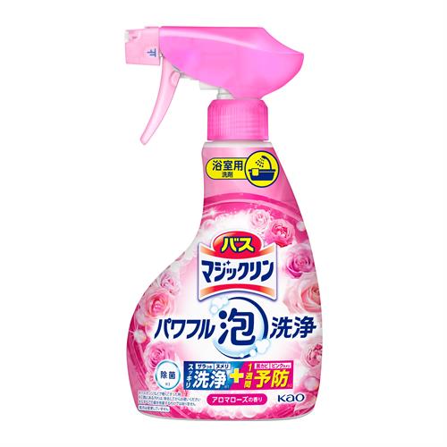 花王 バスマジックリン　パワフル泡洗浄　アロマローズの香り　本体　350ml　風呂用洗剤