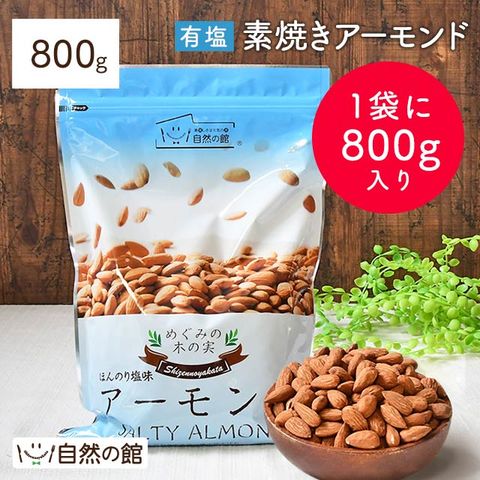 アーモンド 訳あり ナッツ 有塩 素焼きアーモンド 800g 送料無料 ロースト ビール
