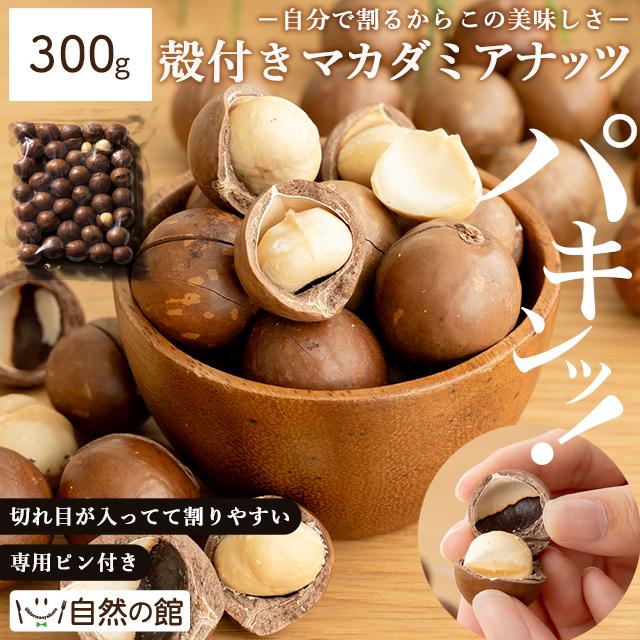 殻付きマカダミアナッツ 素焼き 300g
