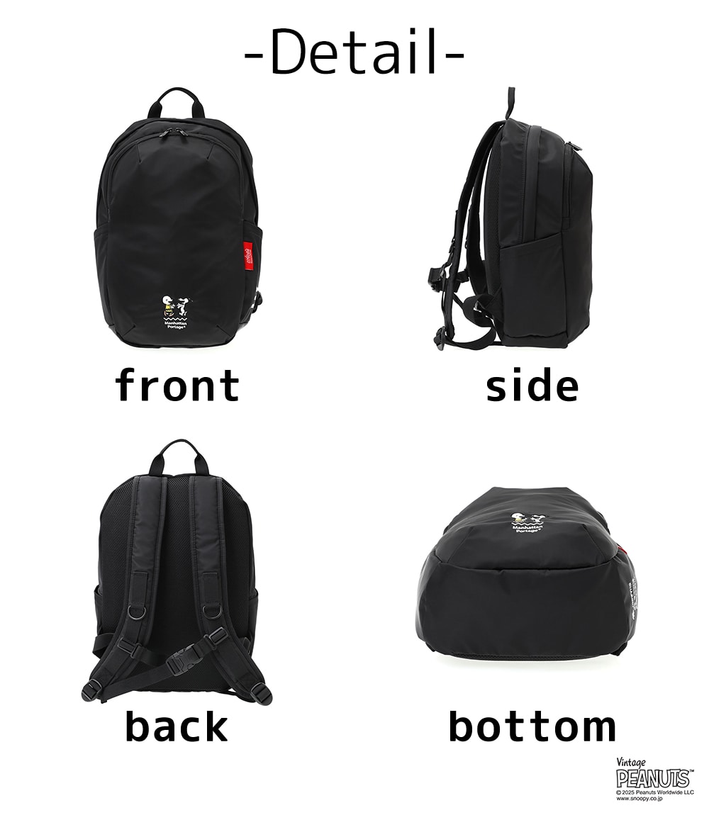 極美品　マンハッタンポーテージ　スヌーピー リュック　コラボ　黒 発売中！2024年9月発売 Manhattan Portage(マンハッタンポーテージ