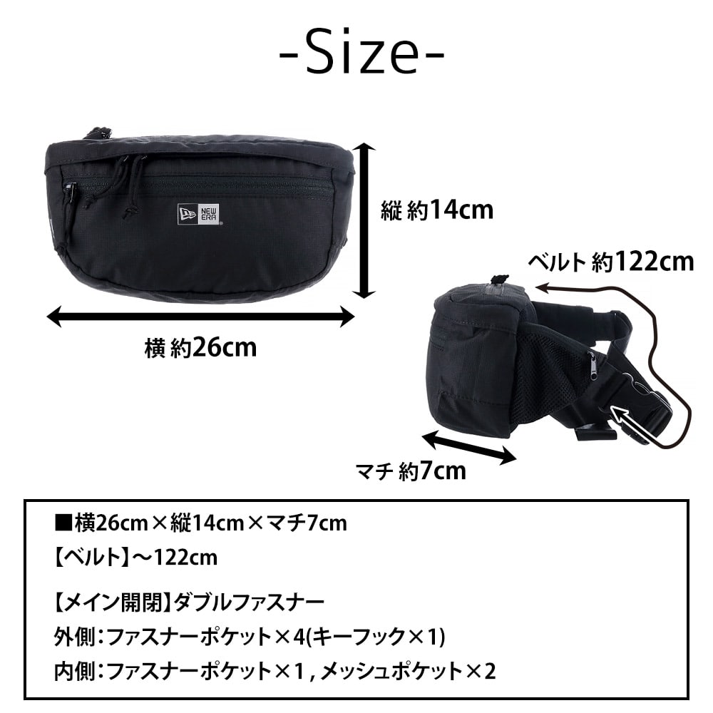 新品　NEW ERA ウエストバッグ NEW ERA ニューエラ ボディーバック 3L EXPLORER WAIST BAG BLK 2