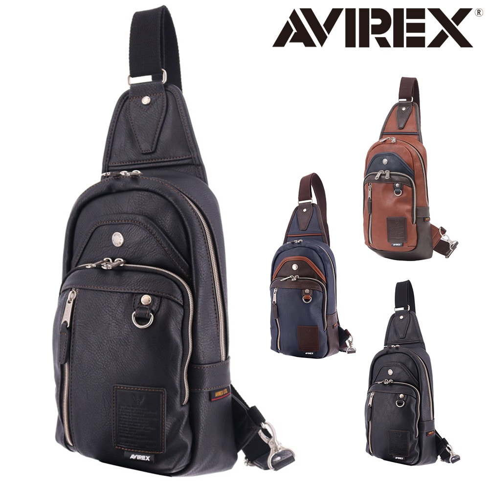 アヴィレックス AVIREX ワンショルダーバッグ STUART スチュアート ax5001 1.ブラック -10x10